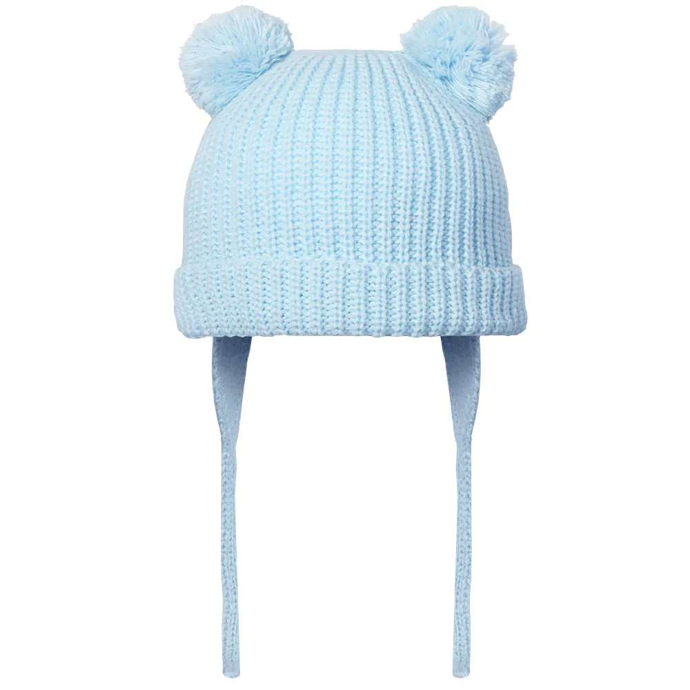 Touca Acrílica Com Pompons e Tapa Orelha - Everly