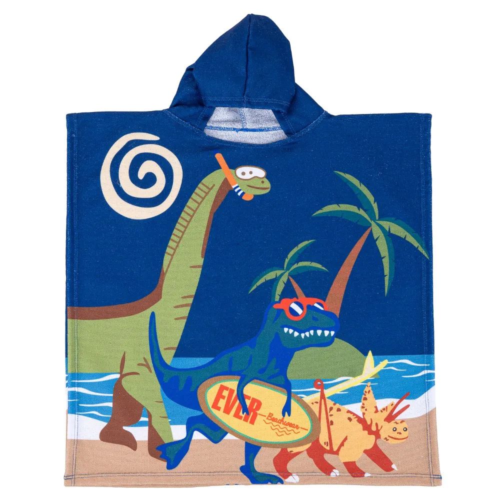 Toalha Poncho Bebê Menino Dinossauros - Everly