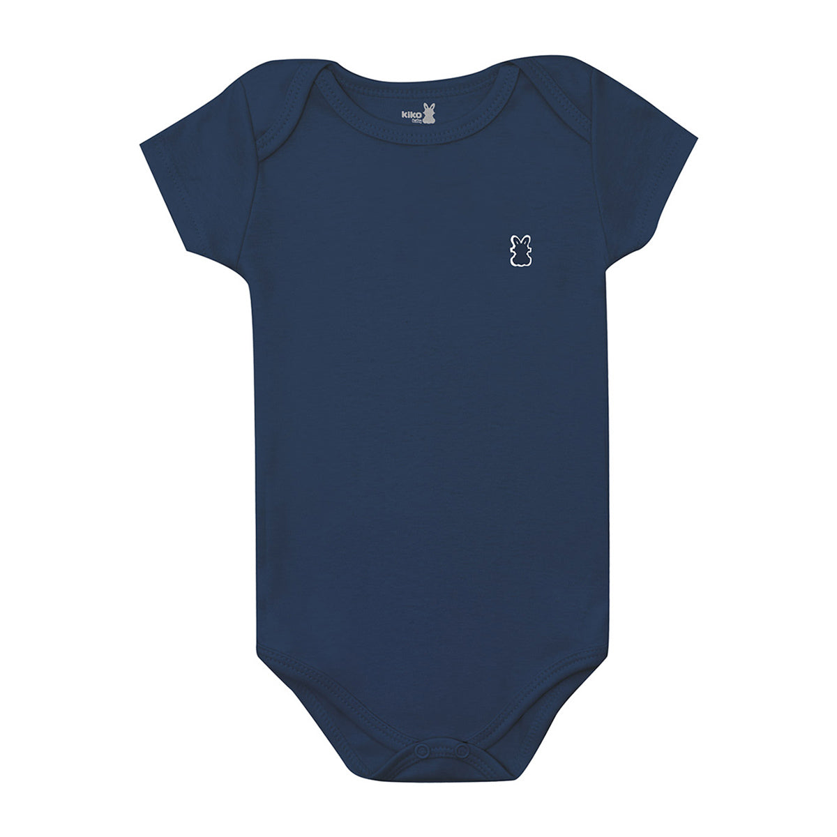 Body Manga Curta Bebê Unissex Liso em Suedine - Kiko Baby