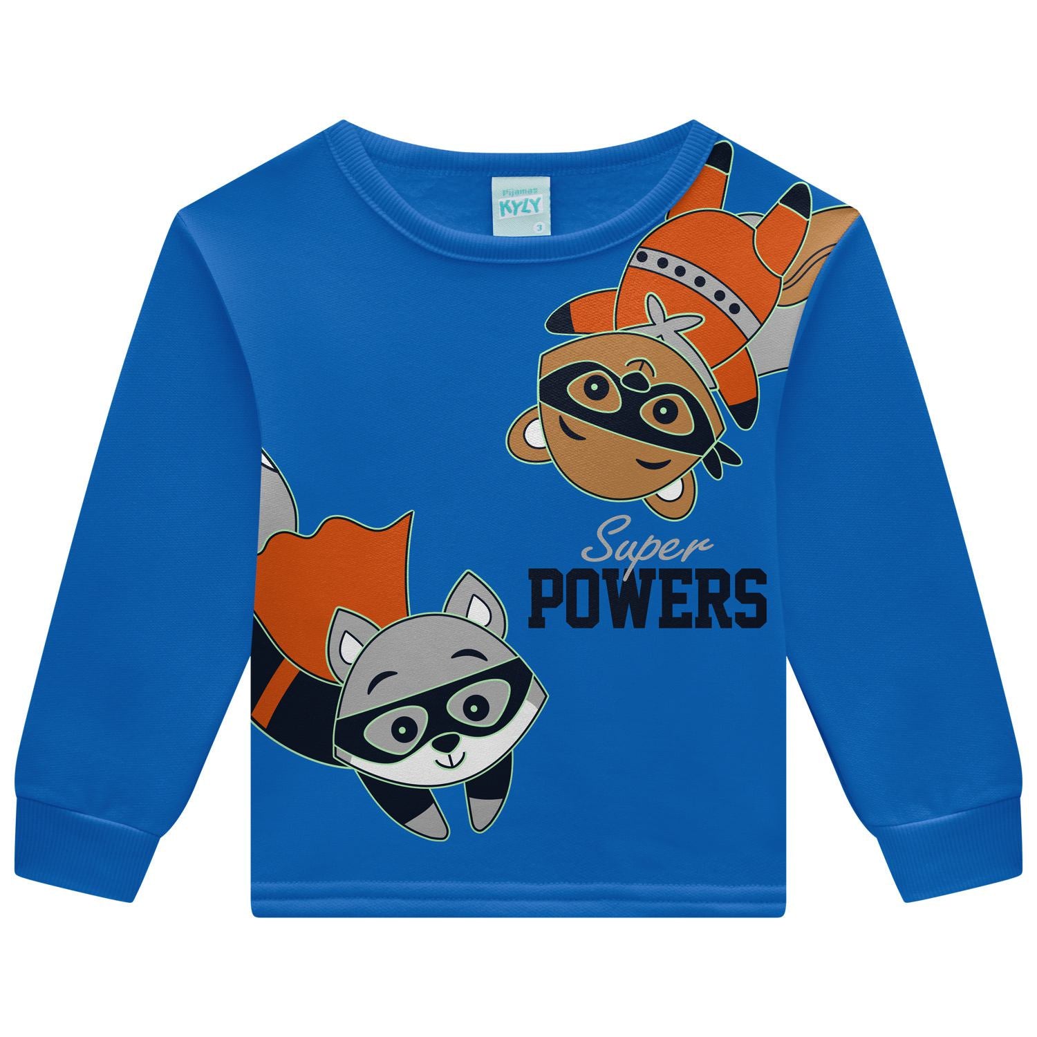 Pijama Infantil Moletom Peluciado Brilha no Escuro Power - Kyly