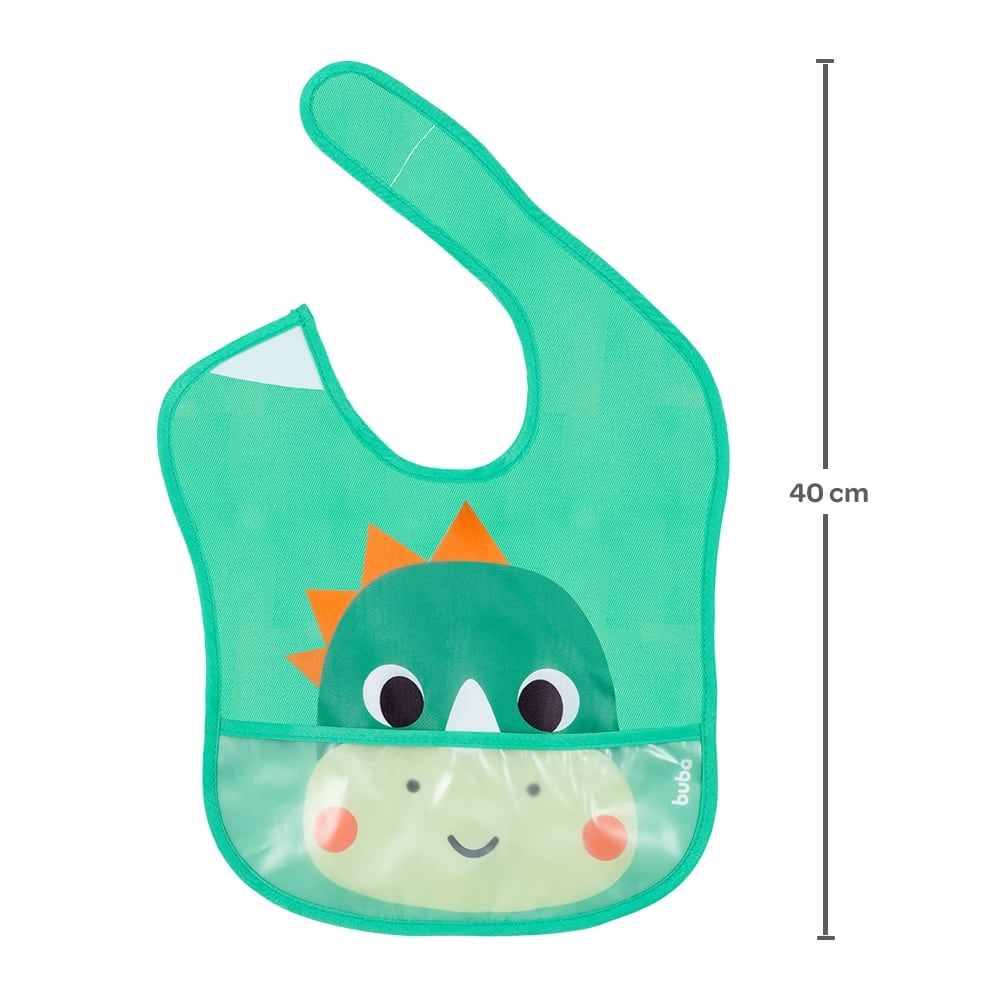 Babador Bebê Impermeável Para Alimentação Buba Zoo Dino - Buba