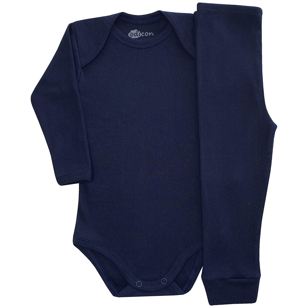 Conjunto Pijama Canelado Infantil Body e Calça - Odicon