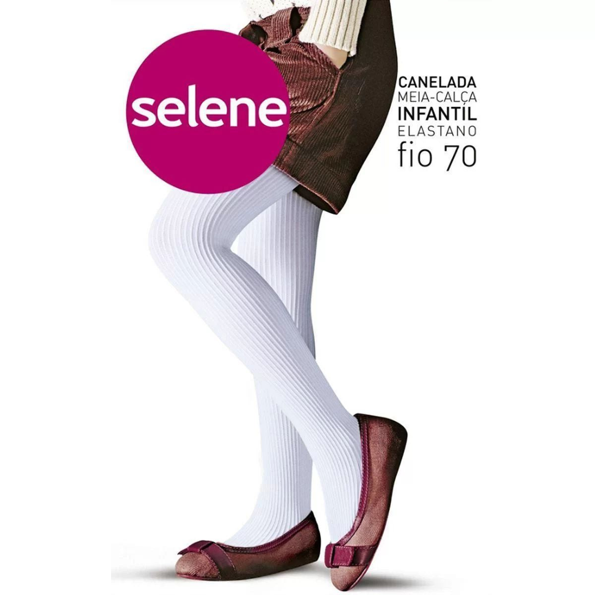Meia-Calça Fio 70 Infantil Menina Canelada - Selene