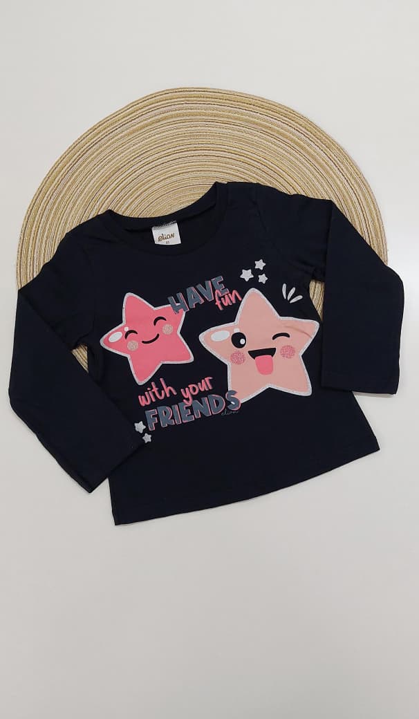 Blusa em Meia Malha Estrelas - Elian