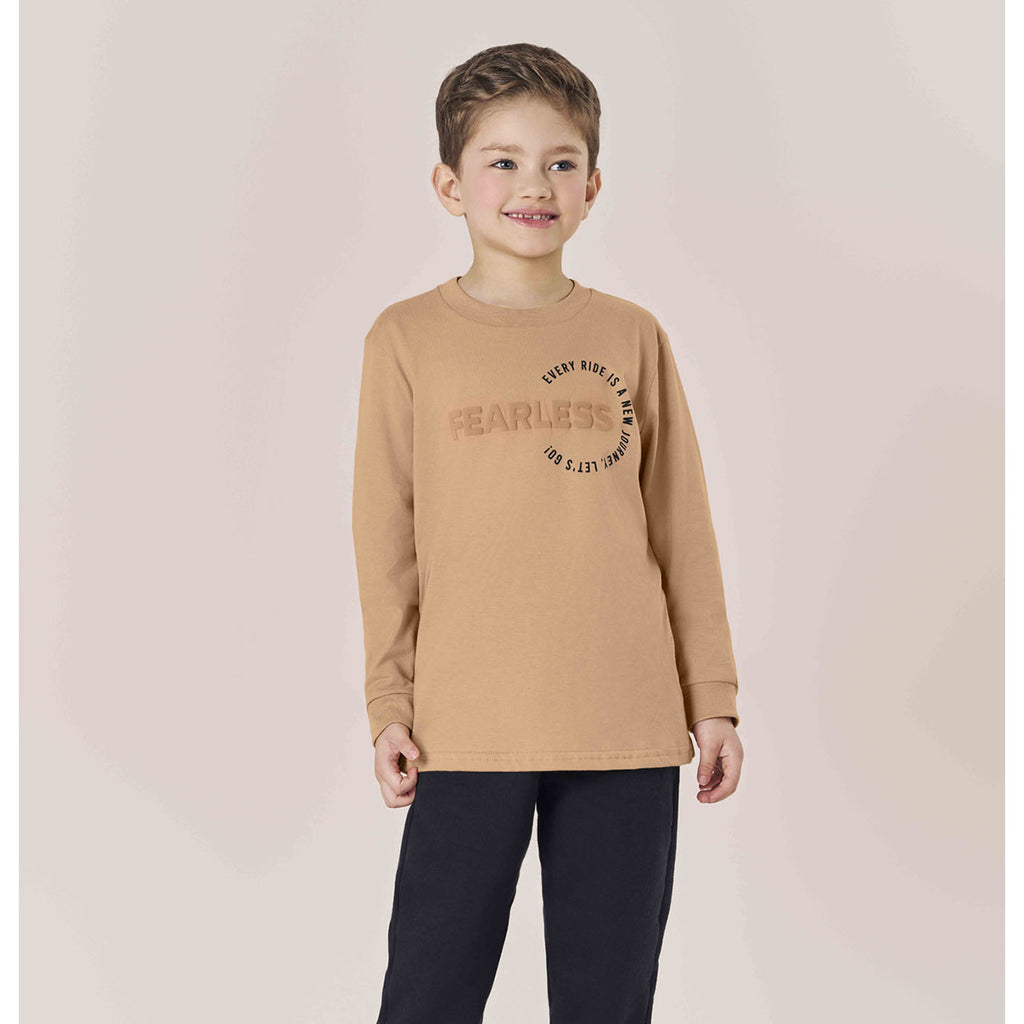 Camiseta Infantil Menino Manga Longa Fearless - Kiko e Kika