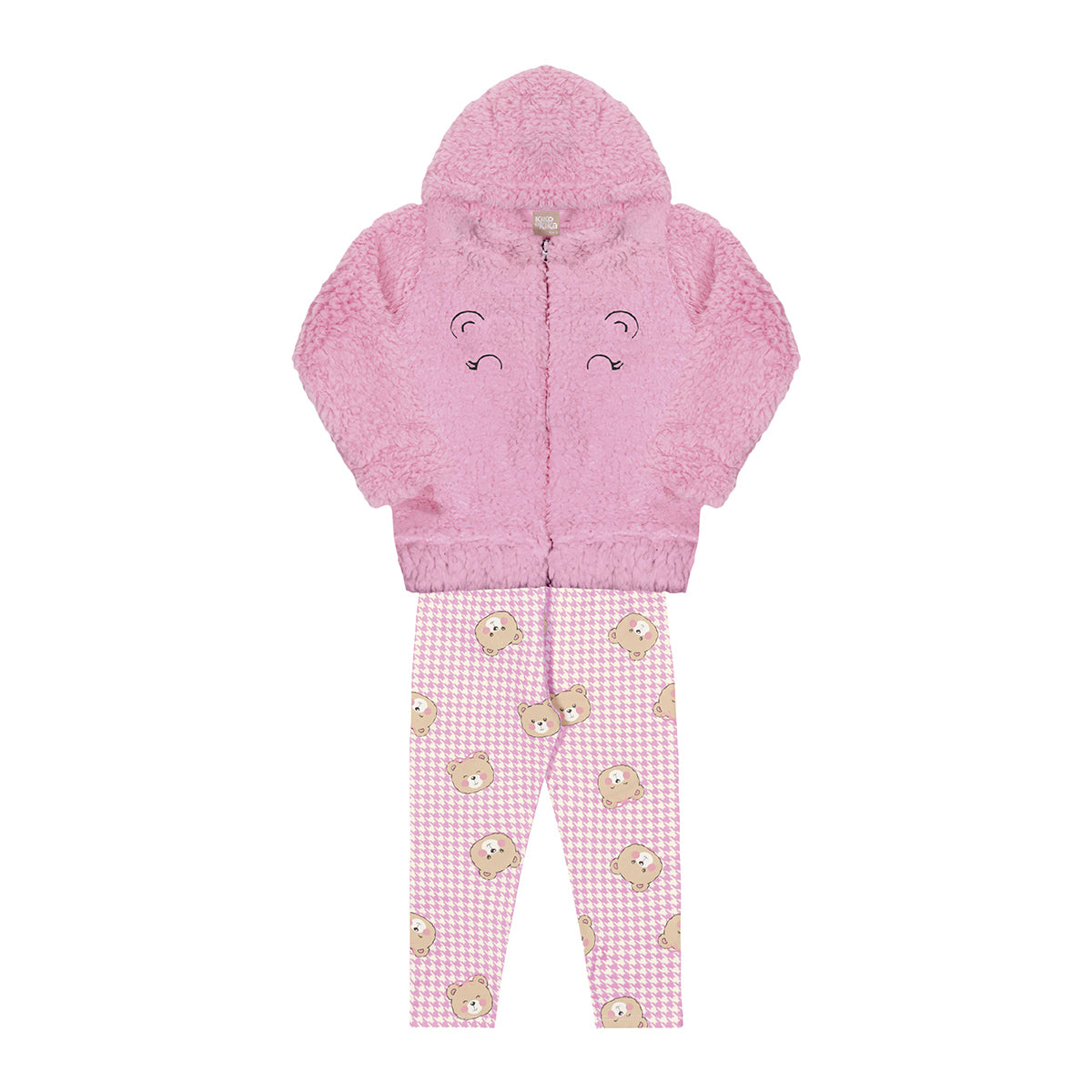 Conjunto Infantil Menina Pelo Sherpa e Molecotton - Kiko e Kika