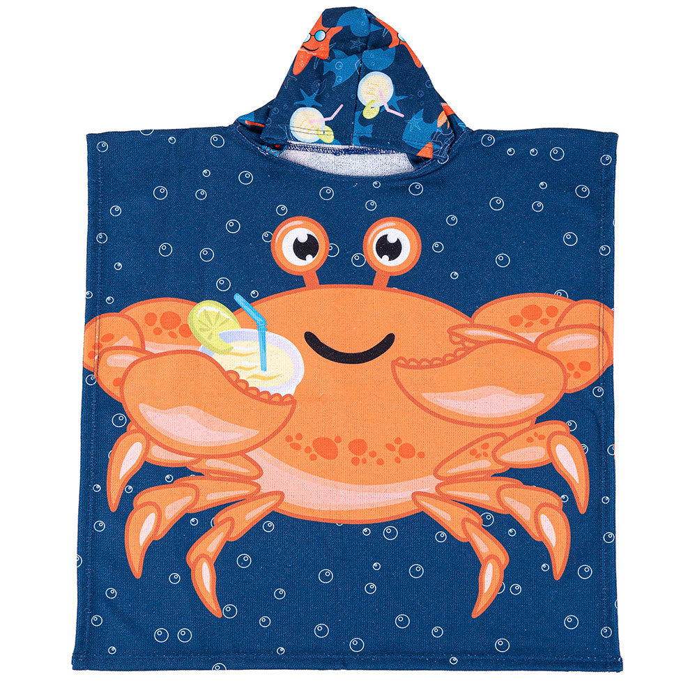 Toalha Poncho Bebê Menino Caranguejos - Everly