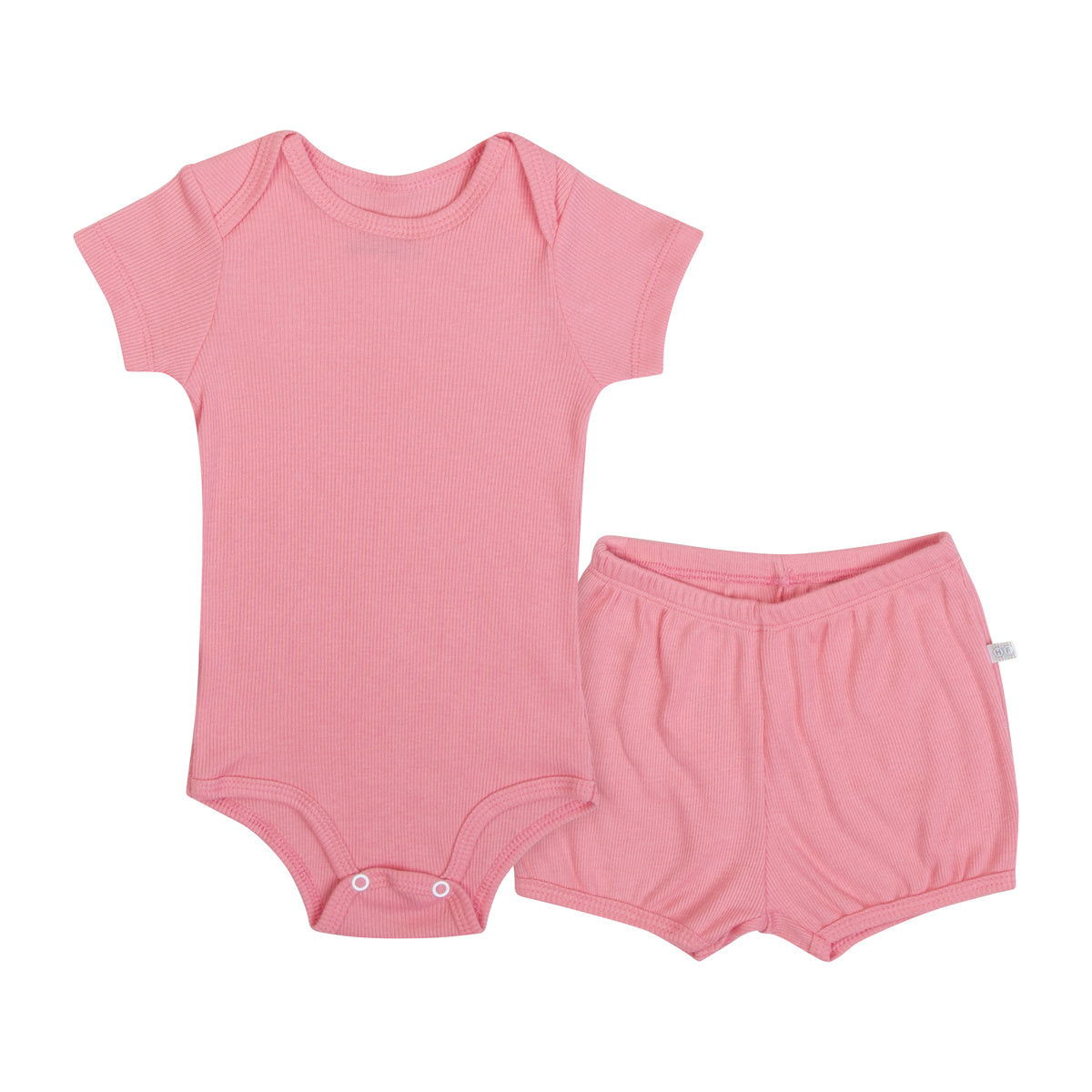 Conjunto Bebê Body e Short Básico Ribana Canelada - Have Fun