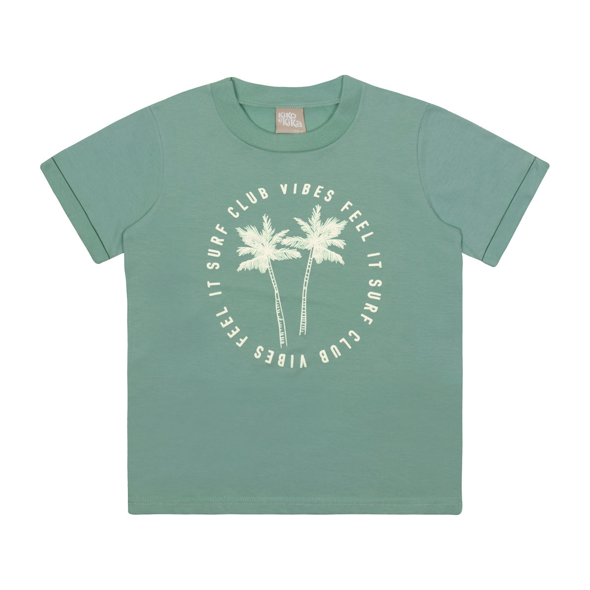 Camiseta Infantil Menino Meia Malha Tropical - Kiko e Kika
