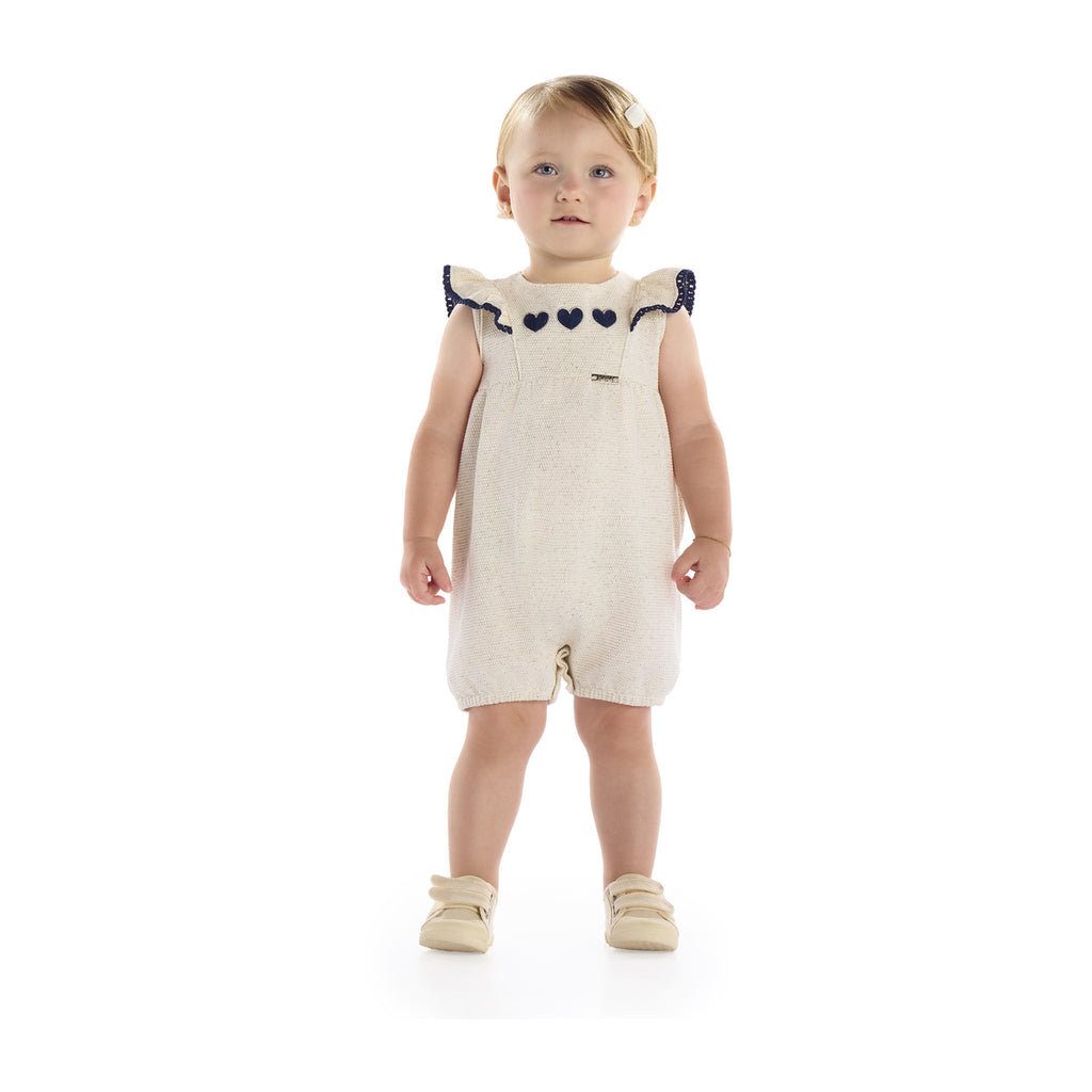 Macaquinho Bebê Menina Corações - Kiki Xodó