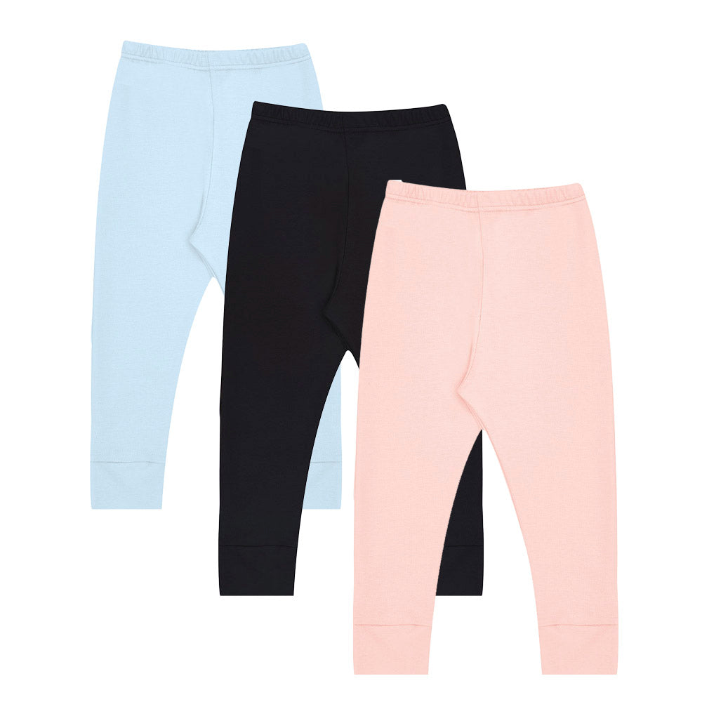 Calça / Mijão Vira Pé Bebê Liso Em Suedine - Kiko Baby