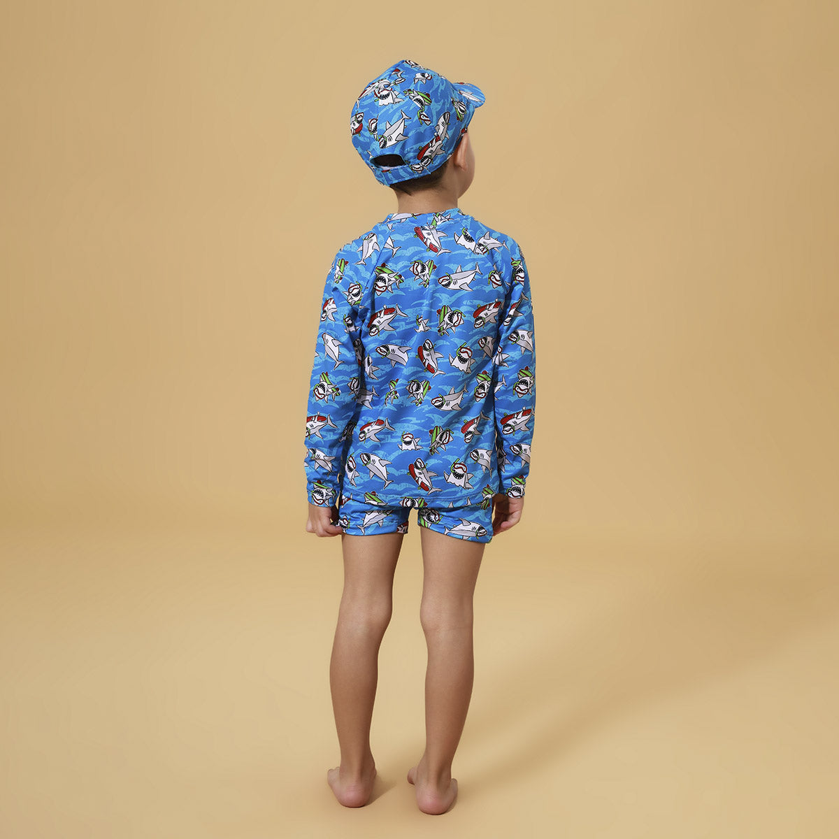 Conjunto Camiseta e Sunga Proteção UV 50+ Tubarão - Everly