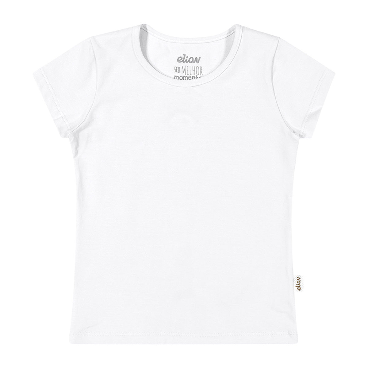 Blusa Infantil Menina Básica Lisa em Cotton Leve - Elian