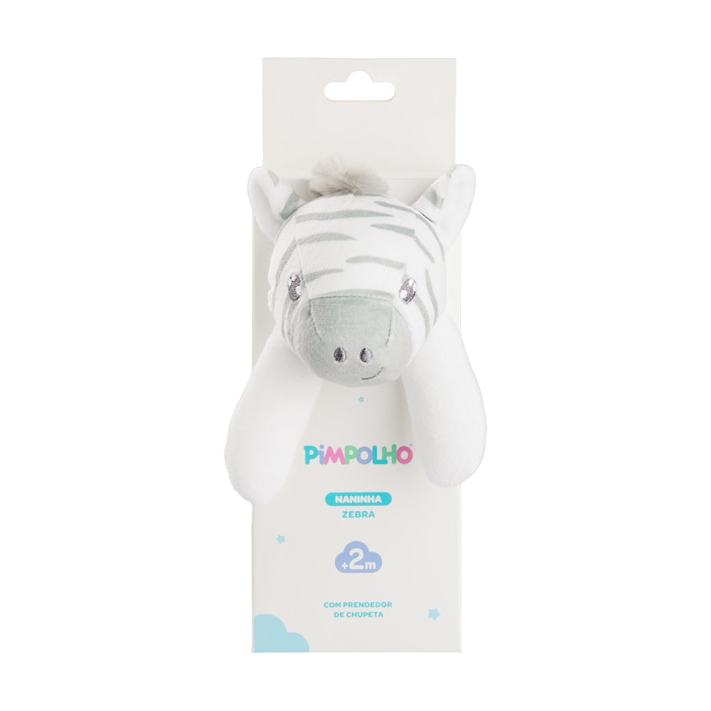 Naninha Bebê Soft Branca Zebra - Pimpolho