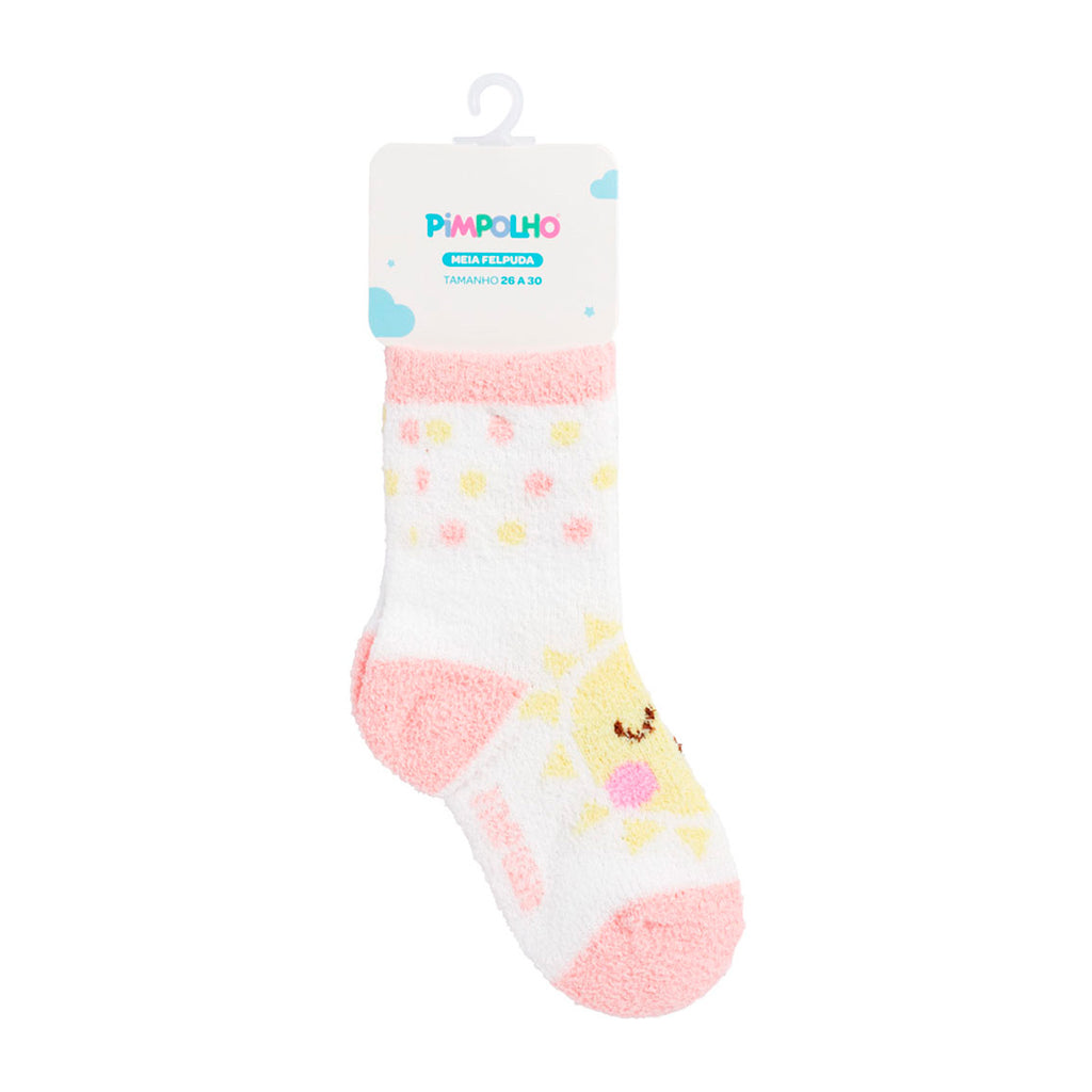 Meia Felpuda Infantil Menina 26-30 Sol - Pimpolho