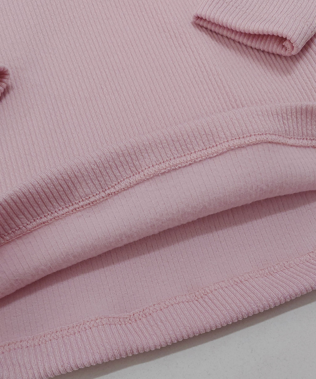 Blusa Gola Alta Canelado Enrugado Rosé - Have Fun