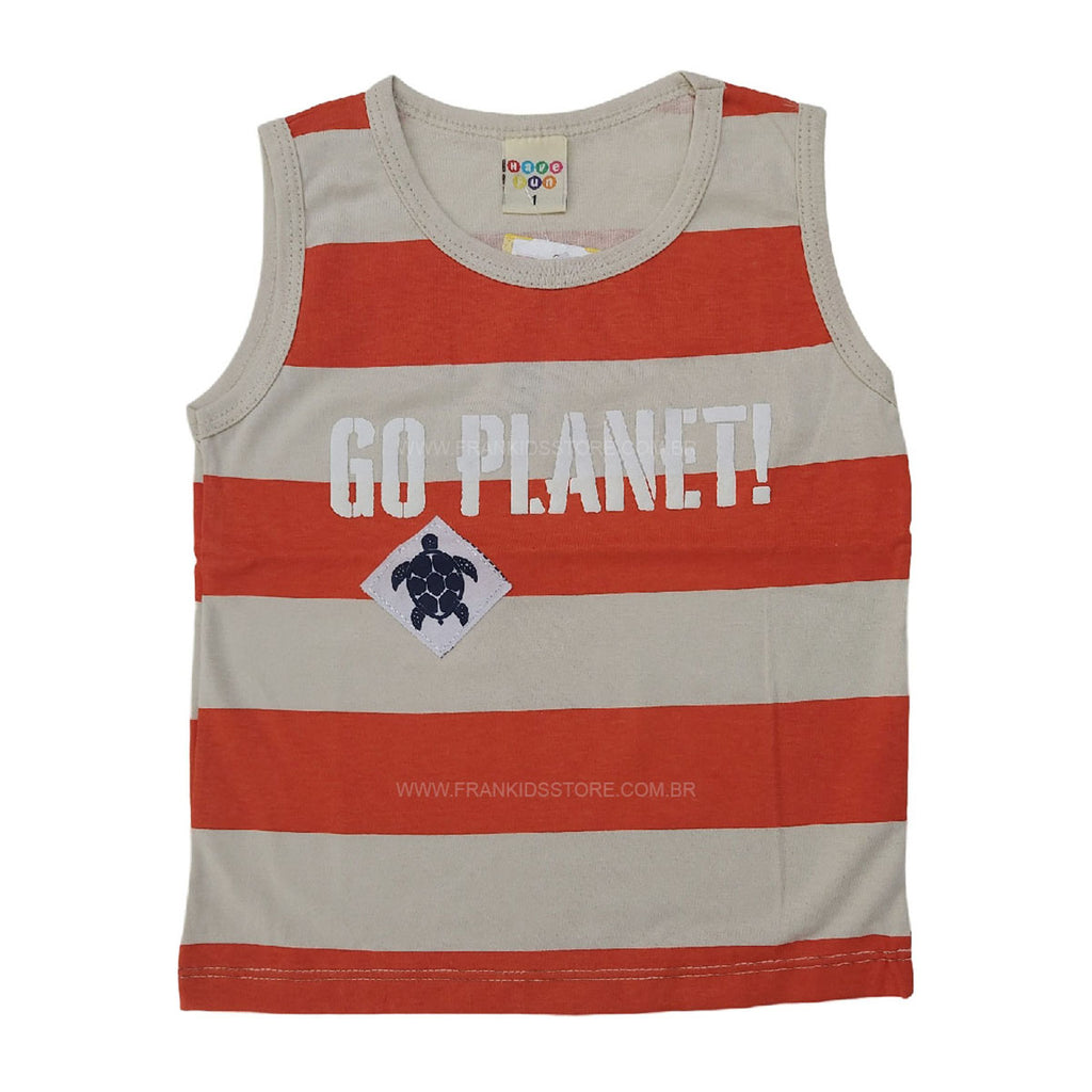 Regata Meia Malha Go Planet! Laranja - Have Fun