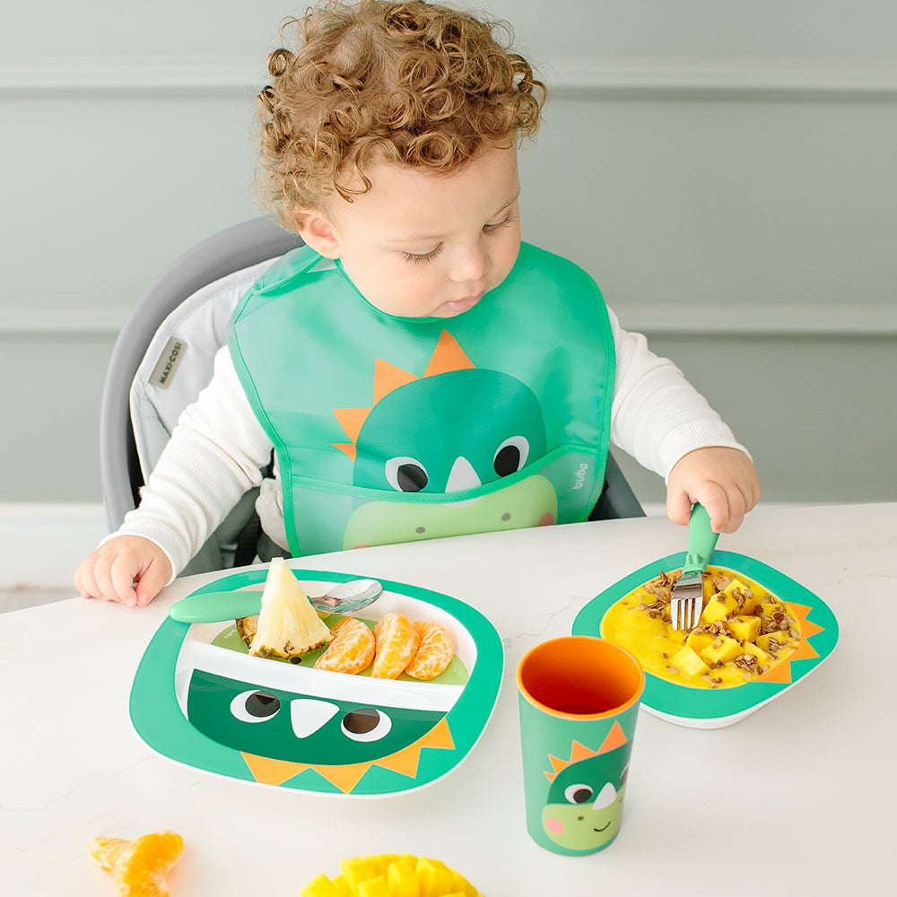 Pratinho Bebê Infantil com Divisória Buba Zoo Dino - Buba