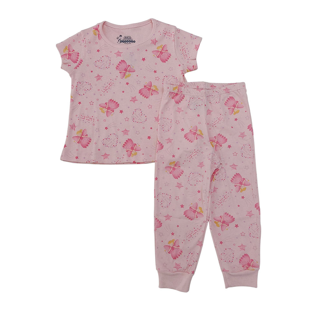 Pijama Infantil Menina Meia Malha Rosa Fadas - Have Fun