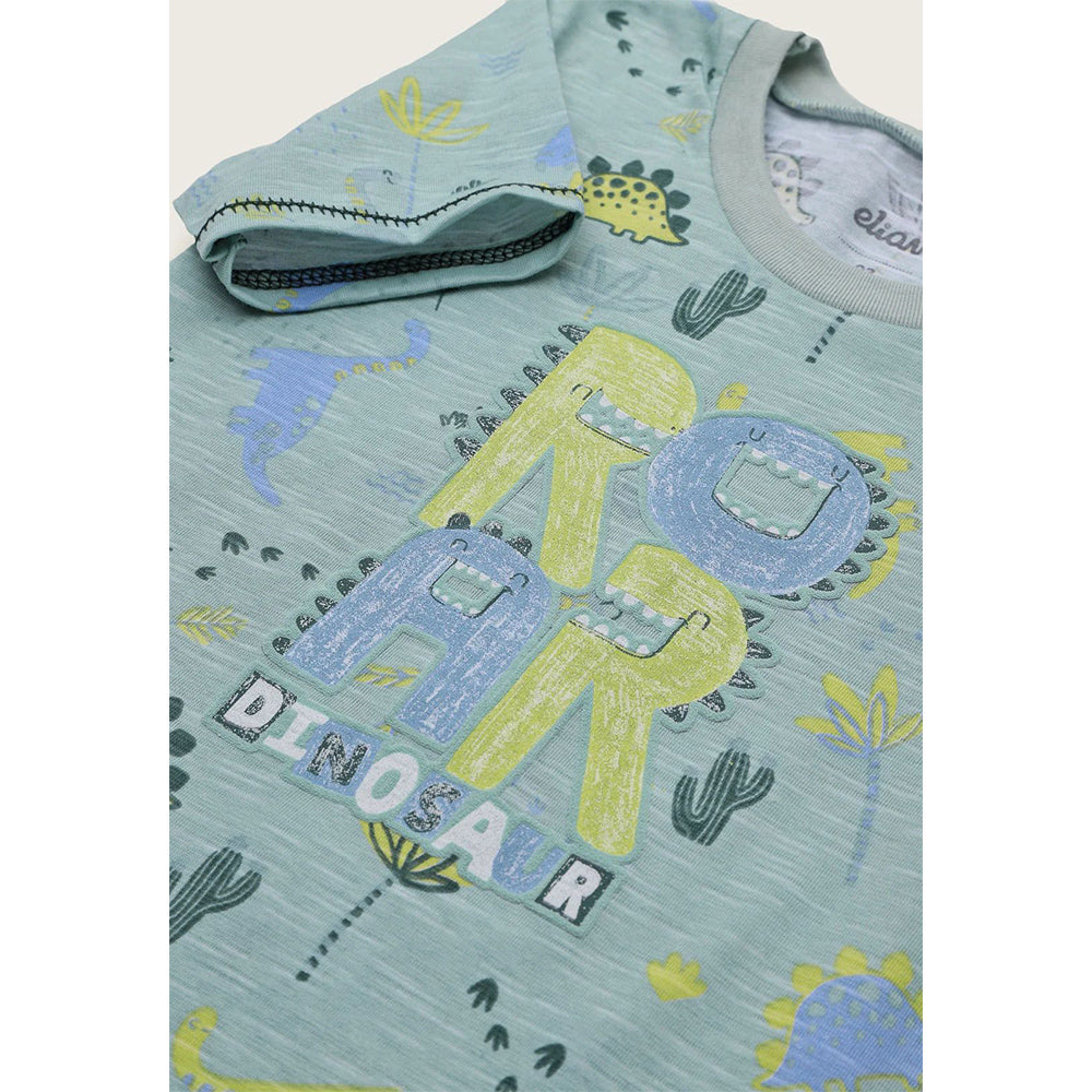 Conjunto Camiseta em Malha Flamê e Bermuda em Moletom - Elian