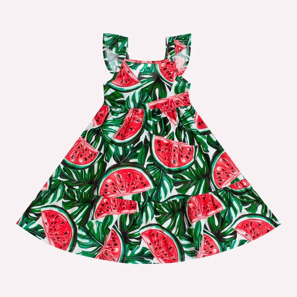 Vestido Infantil Meia Malha Melancia - Kyly
