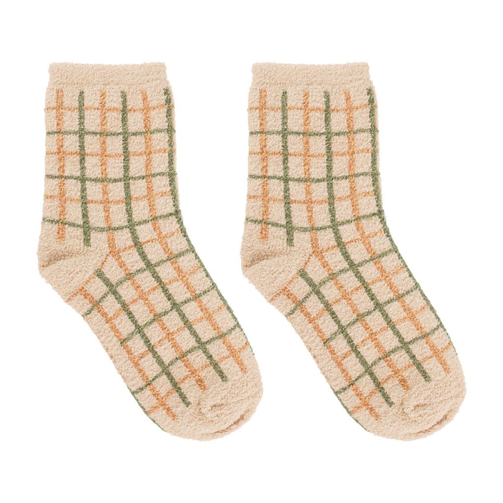 Meia Felpuda Infantil Menino 31-34 Xadrez - Pimpolho
