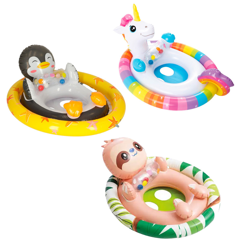 Boia Baby Bote Inflável Bichinhos (Assento Fralda) - Intex