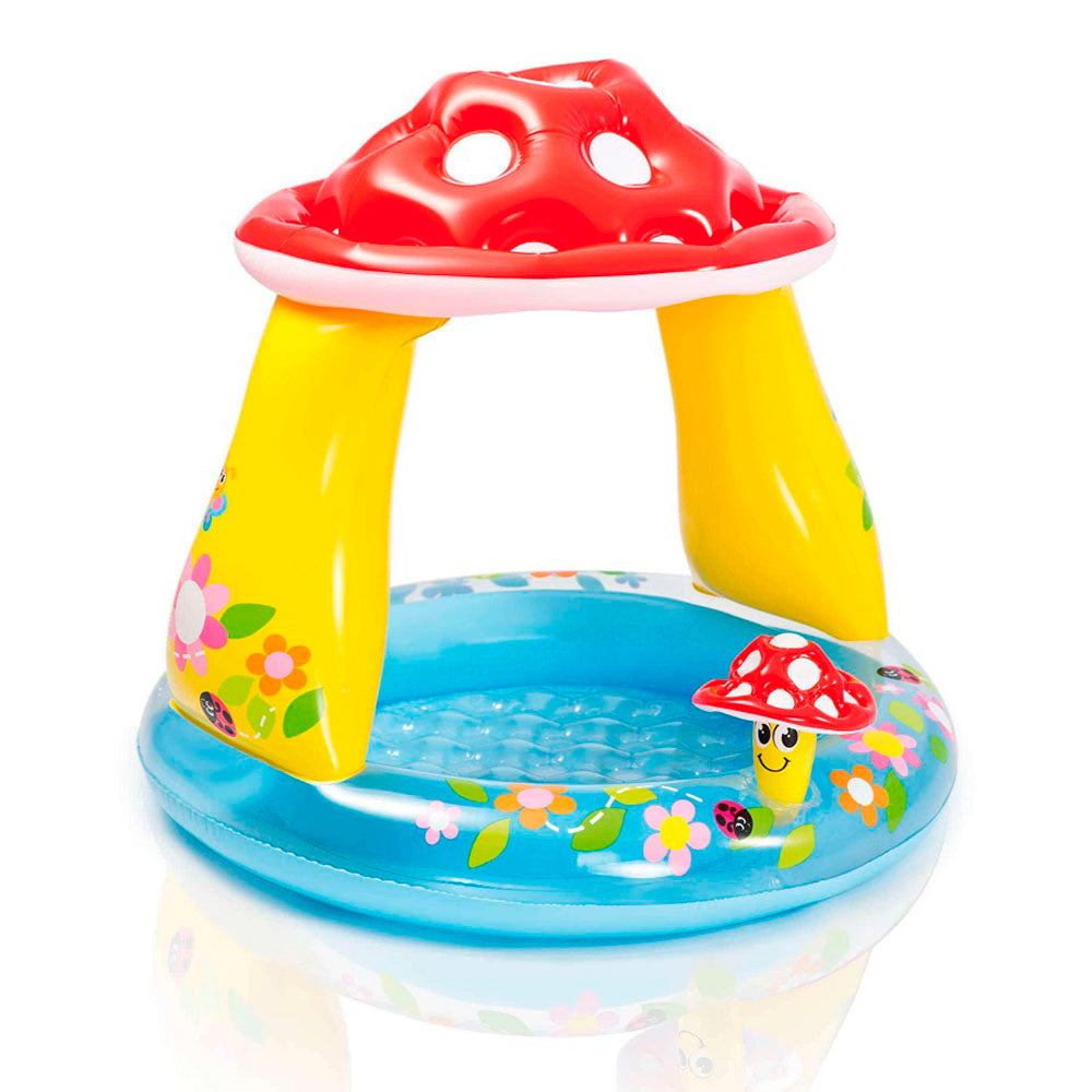 Piscina Inflável Infantil Cogumelo Com Cobertura 45L - Intex