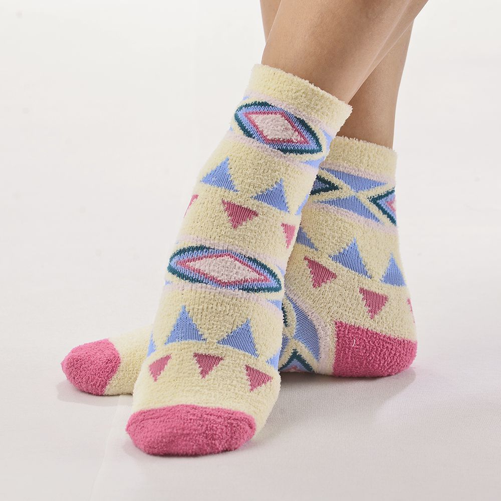 Meia Felpuda Infantil Menina 31-34 Geométrica - Pimpolho