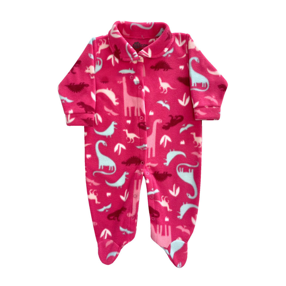 Macacão Bebê Soft Pink Dinos - Odicon