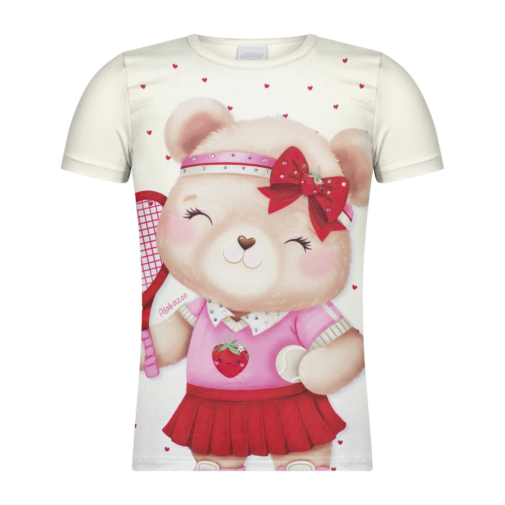 Blusa Infantil Menina Malha Modeli Ursinha - Alakazoo