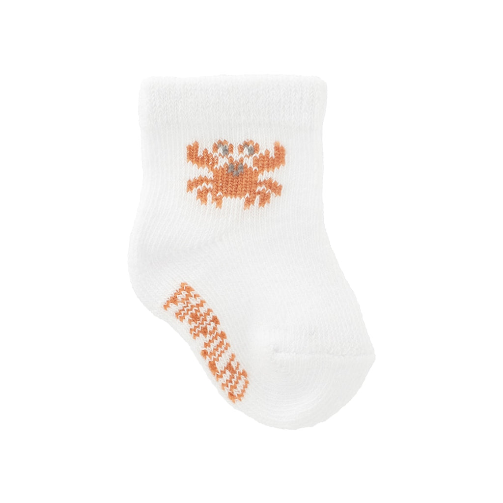 Kit 3 Pares Meia Cano Médio Bebê Menino Zero Caranguejo - Pimpolho