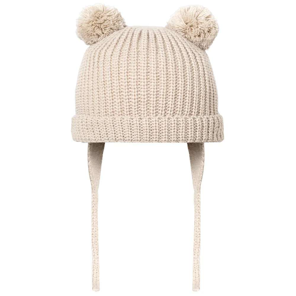 Touca Acrílica Com Pompons e Tapa Orelha - Everly