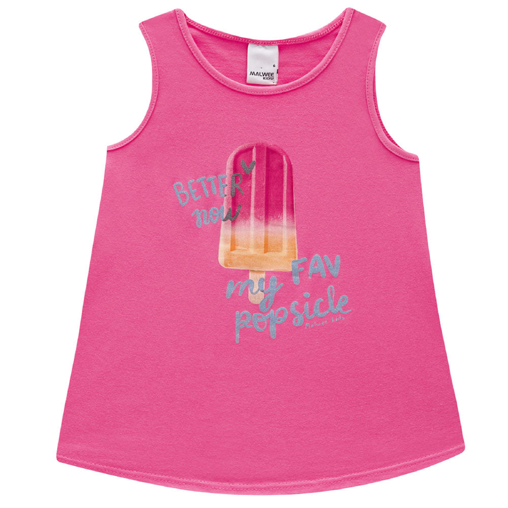 Conjunto Infantil Menina Bermuda Ciclista Sorvete - Malwee Kids