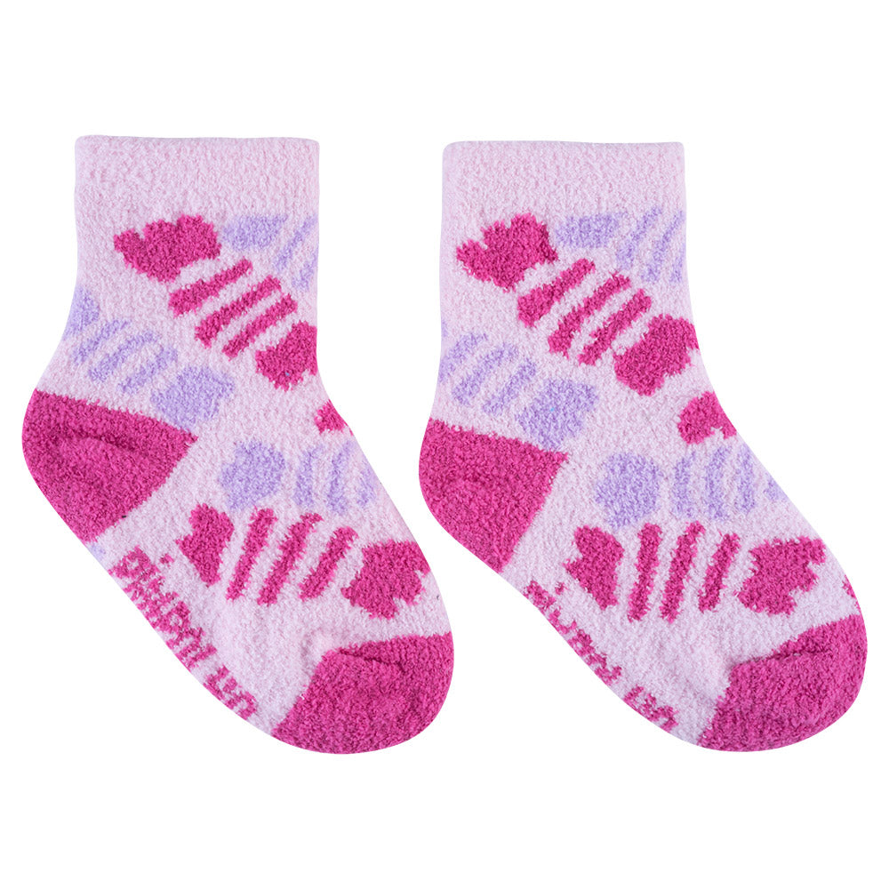 Meia Felpuda Bebê Menina 16-20 Rosa Balas - Pimpolho