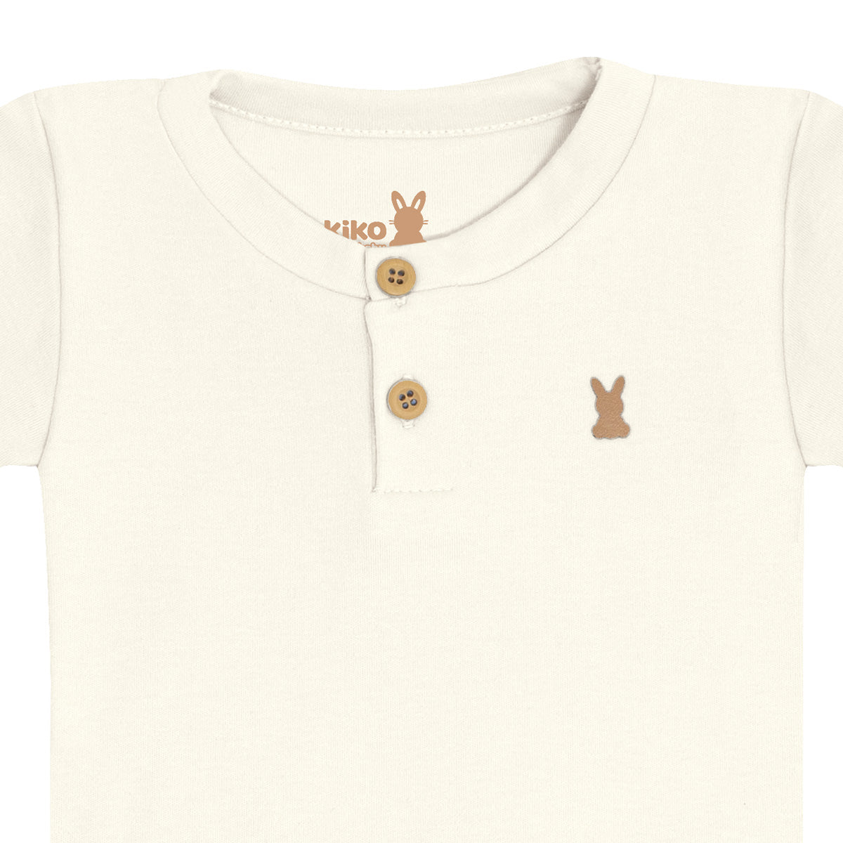 Body Manga Curta Bebê Menino Gola Portuguesa - Kiko Baby