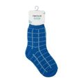 Meia Felpuda Infantil Menino 26-30 Azul Xadrez - Pimpolho
