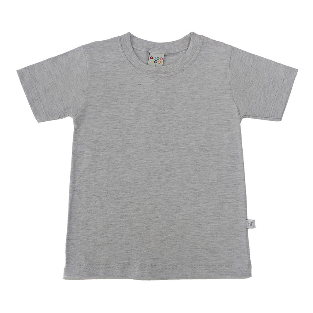 Camiseta Básica Infantil Menino Lisa Cinza Claro - Have Fun