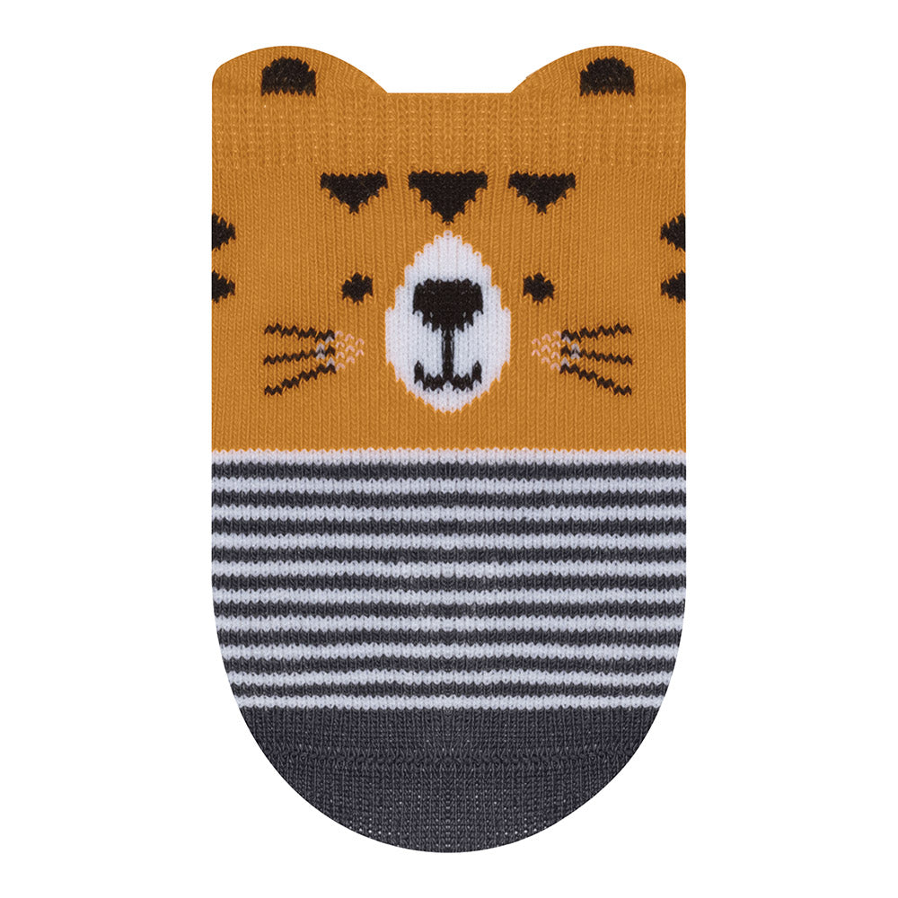 Kit 3 Pares Meia Cano Curto Bebê Menino RN Tigre - Selene