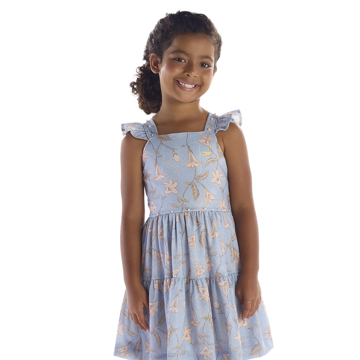 Vestido Floral Laço Infantil - Kiki Xodó