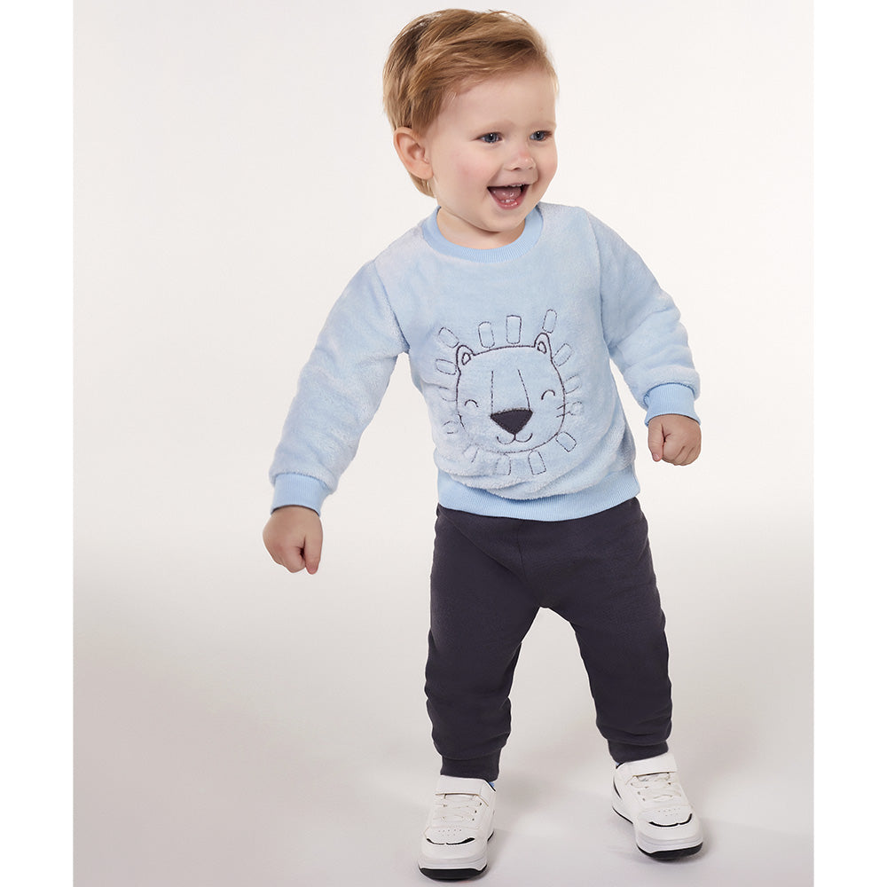 Conjunto Bebê Menino Fleece e Moletom Leão - Kiko e Kika