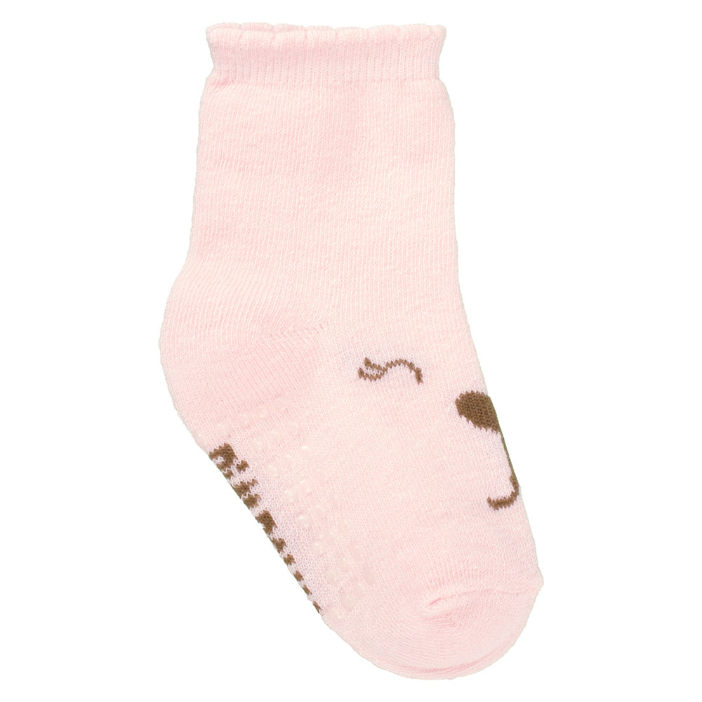 Kit 3 Pares Meia Antiderrapante Menina 21-25 Capivara - Pimpolho