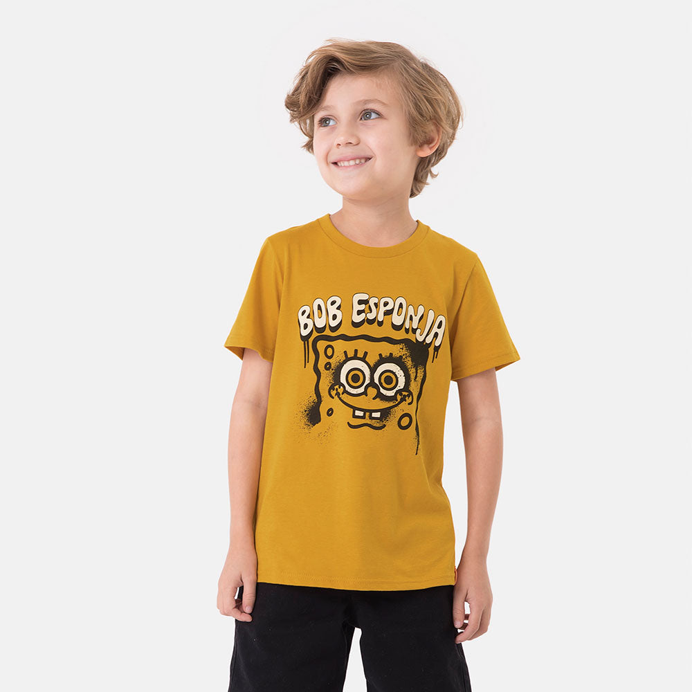 Camiseta Infantil Menino Bob Esponja - Malwee Kids