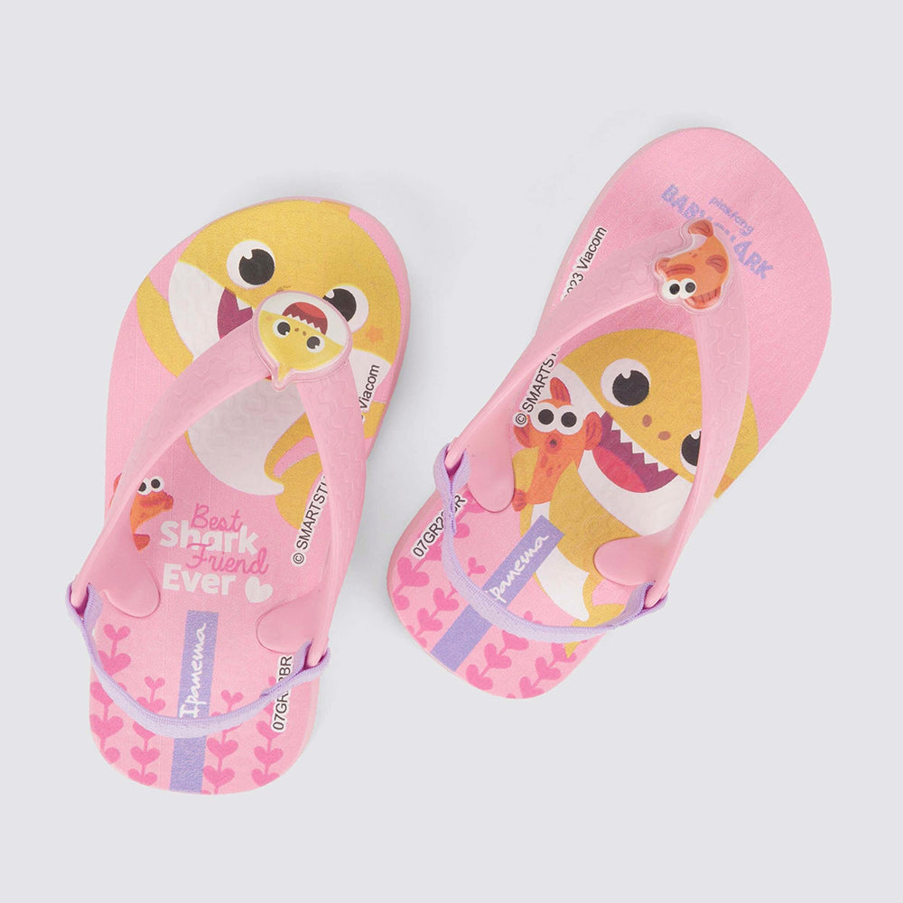 Chinelo de Dedo Menina Baby Shark Friends Rosa - Ipanema