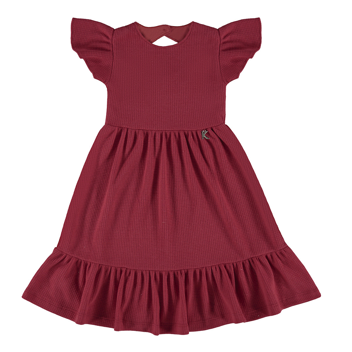 Vestido Midi Infantil em Jacquard Festa Natal - Kiki Xodó