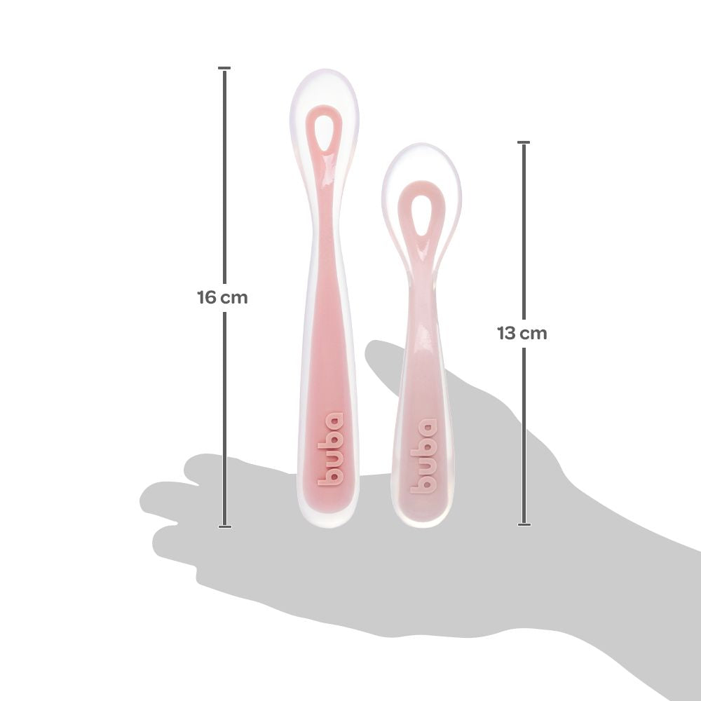 Kit 2 Colheres em Silicone Fases 1 e 2 - Buba