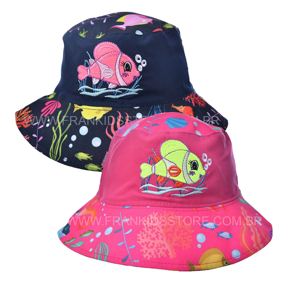 Chapéu Menina Primeiros Passos Peixes - Everly