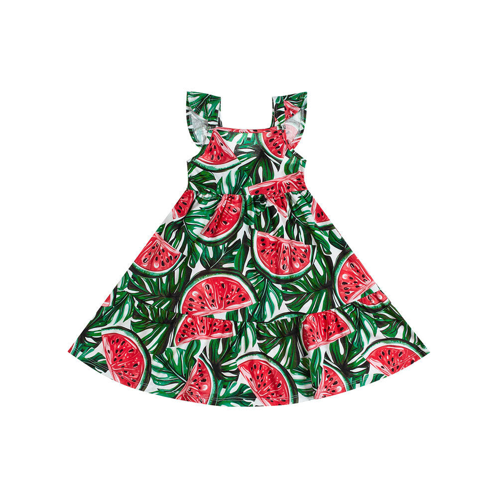 Vestido Infantil Meia Malha Melancia - Kyly
