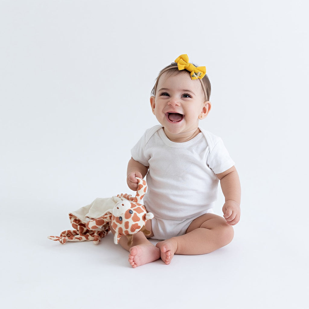 Naninha Bebê Com Textura Girafa Laranja - Pimpolho