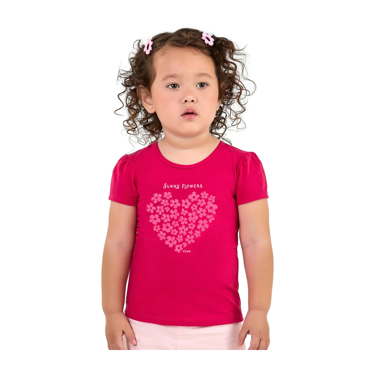 Blusa Infantil Menina Coração Floral - Elian